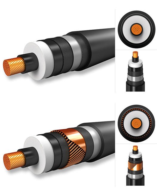 STA (Sheathed Steel Tape Armored) 4 Cores+E Armored Cable XLPE Insulated PVC Sheathed 0