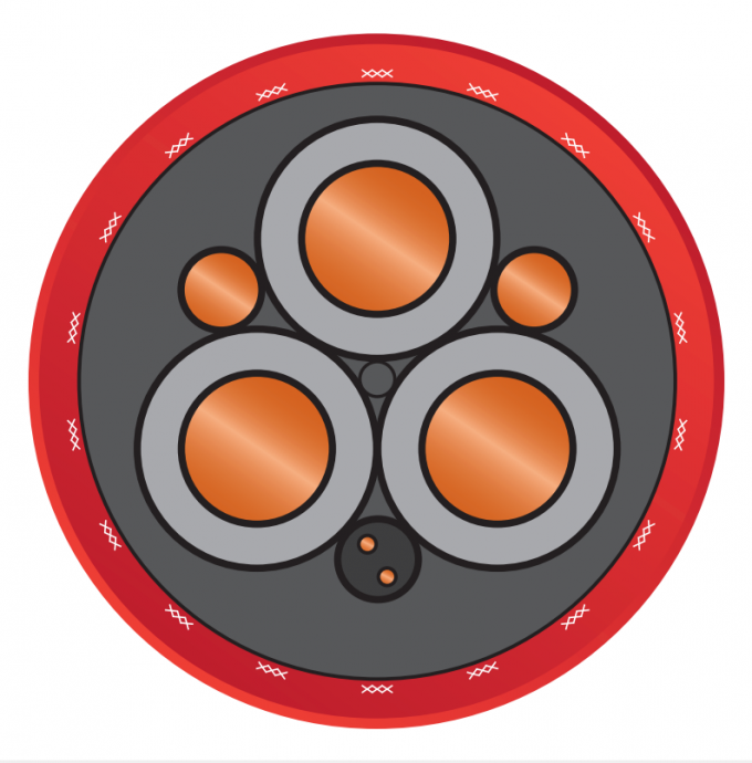 AS/NZS Type 441 Semi-Conductive Screened Flexible Rubber Mining Larger Cable For Power Supply To Draglines, Shovels 2