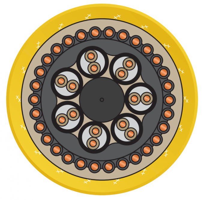 Bendable Highly Flexible Type Profibus L2 Drag Chain Torsion Cable for Torsional or Festoon Applications 0