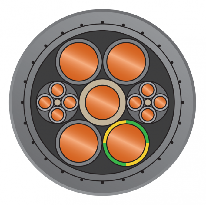 Corrosion-Proof Marine Cable PUR Outer Jacket 4x2x0.75mm² LSZH BS 6883 For Exposed Marine Environment 1